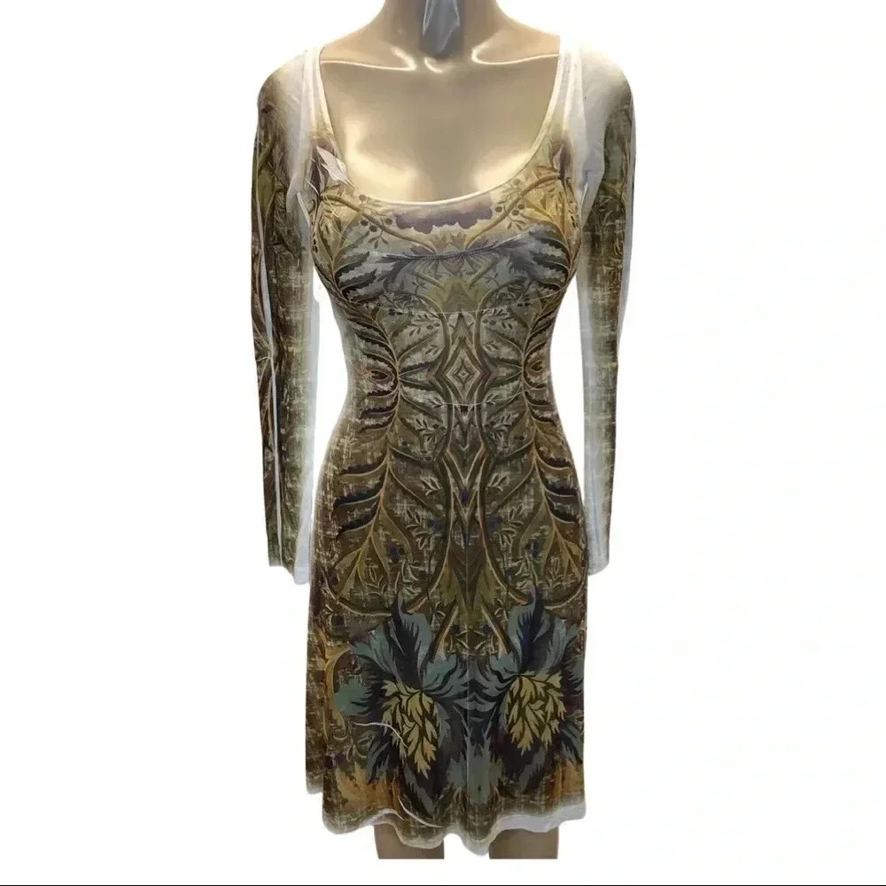Alchemic Size Small Sublimation Body Sculpting Dress Exclusive Print. New No Tag